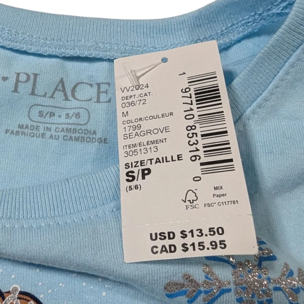 The Children's Place Princess Long Sleeve Shirt Size Small